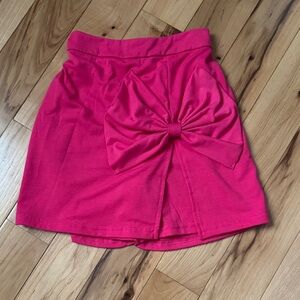 SHEIN Fuchsia Bow Detail Mini Skirt
